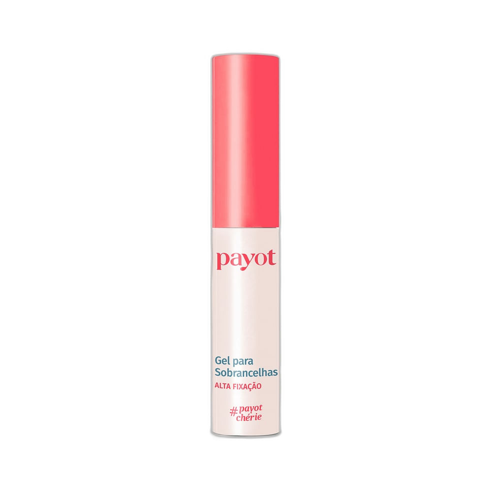 Gel para Sobrancelhas Payot Alta Fixação embalagem fechada, branca com tampa rosa